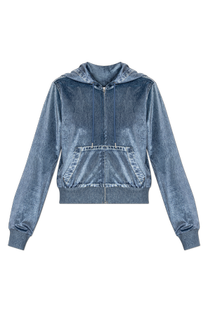 Velvet Hooded Sweatshirt