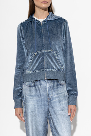 Rag & Bone Sametová mikina s kapucí