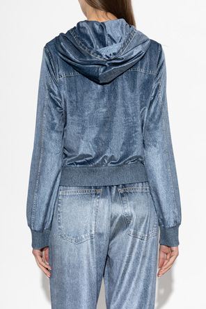 Rag & Bone Sametová mikina s kapucí