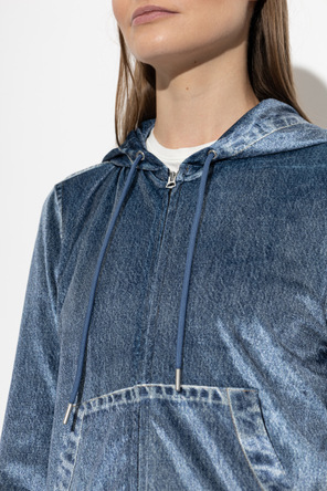 Rag & Bone Sametová mikina s kapucí