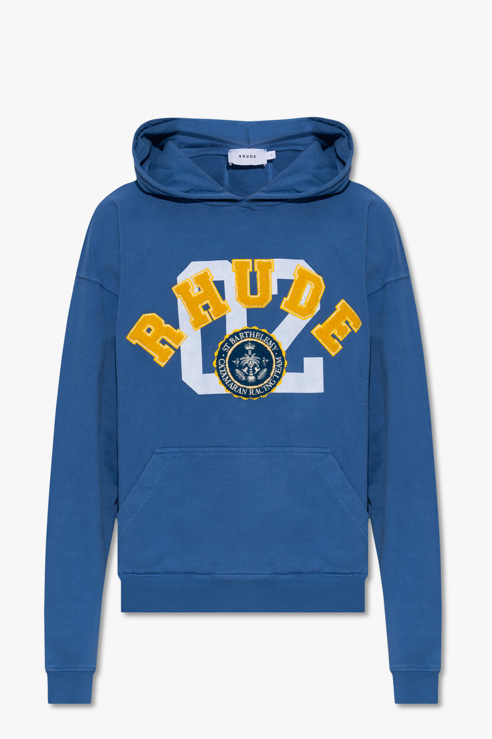 logo embroidered jersey bomber Rhude - Australia hoodie - Space Nylon jacket Blue GenesinlifeShops Plein