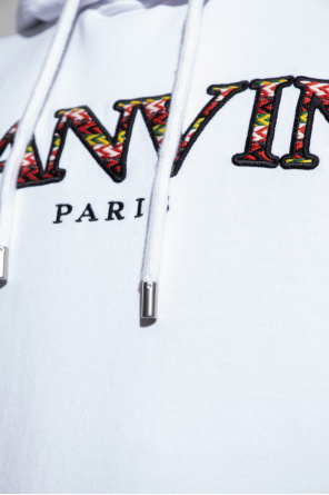 Lanvin hoodie half-zip with logo