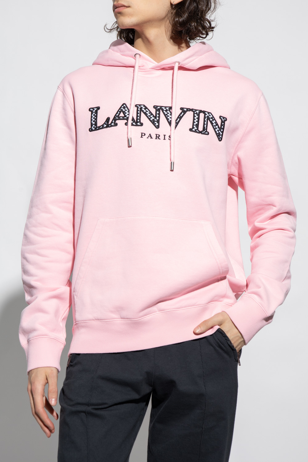 Lanvin Tommy Hilfiger T-shirt confort avec bande à logo sur le côté Noir