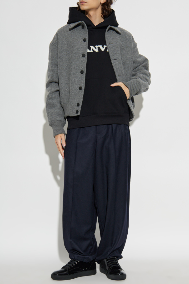 Lanvin Sweatshirt mit Logo mit spezieller Struktur