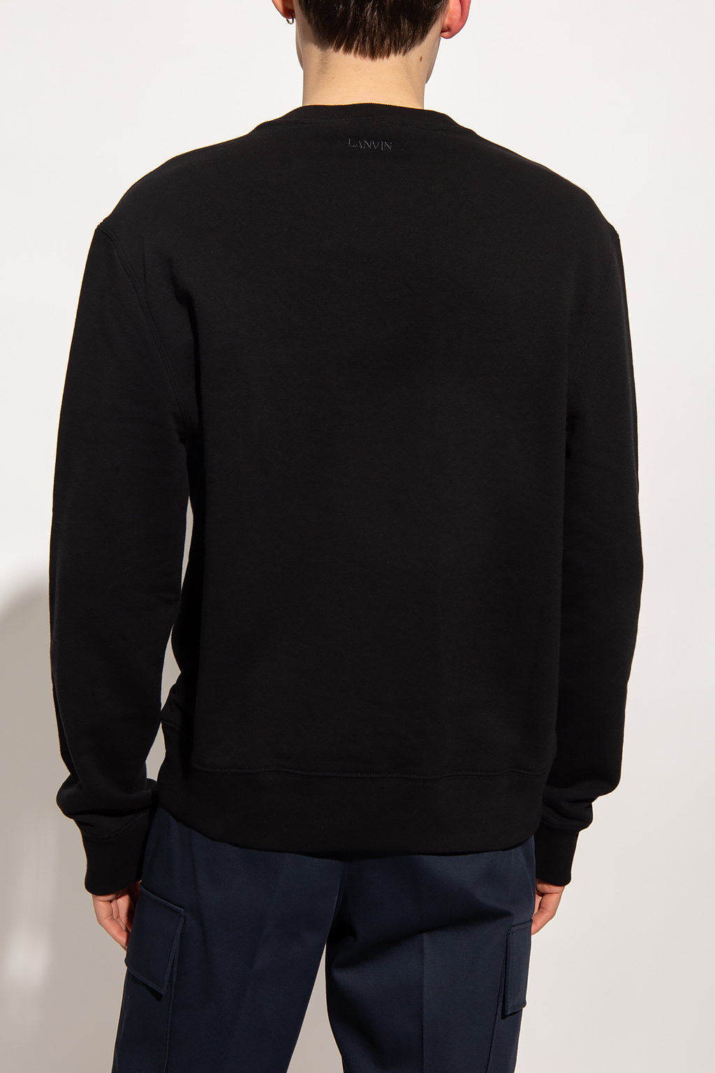 Lanvin backpack-print cotton tog sweatshirt