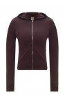 Rick Owens BURGUNDY Embroidered hoodie