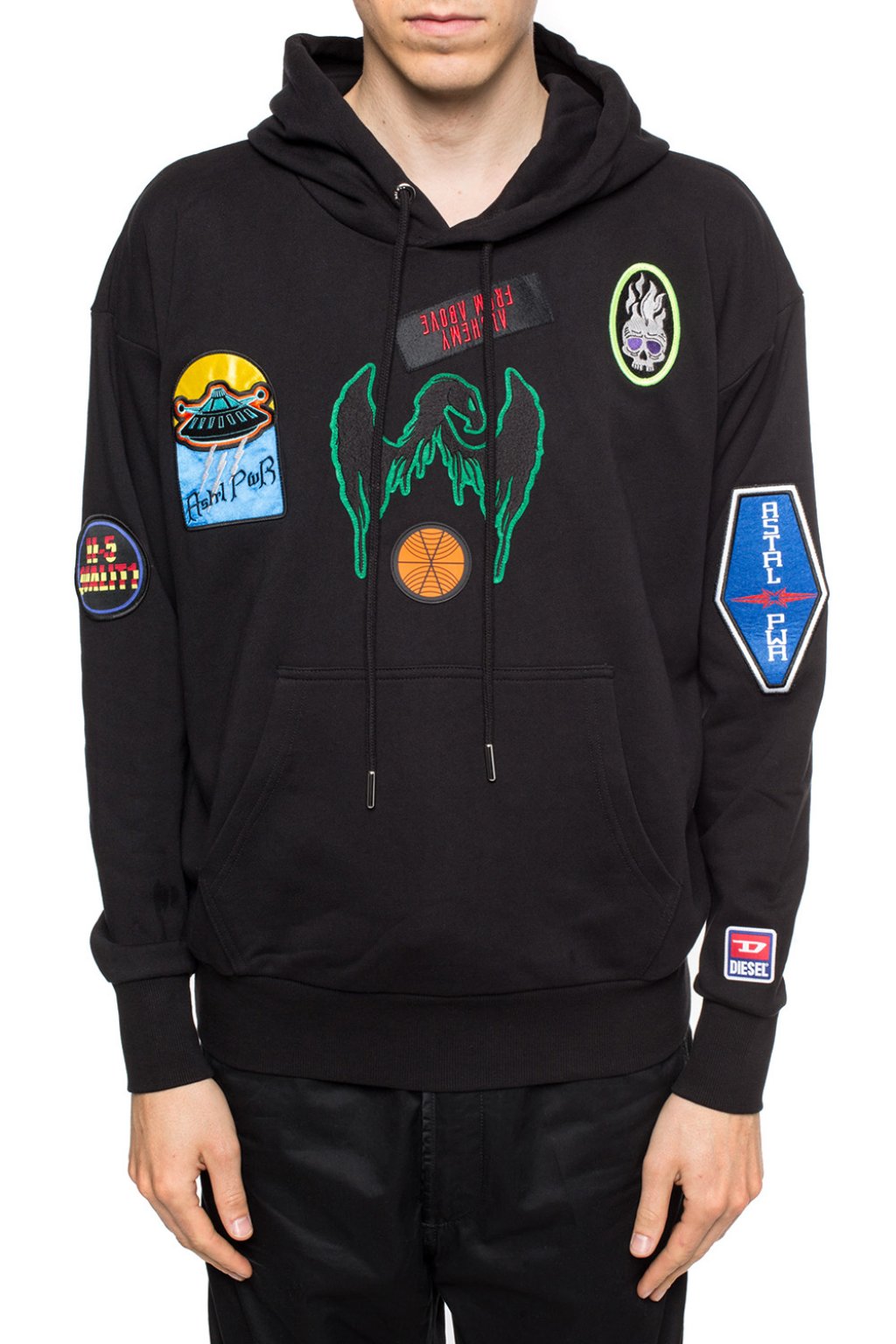 diesel patch hoodie