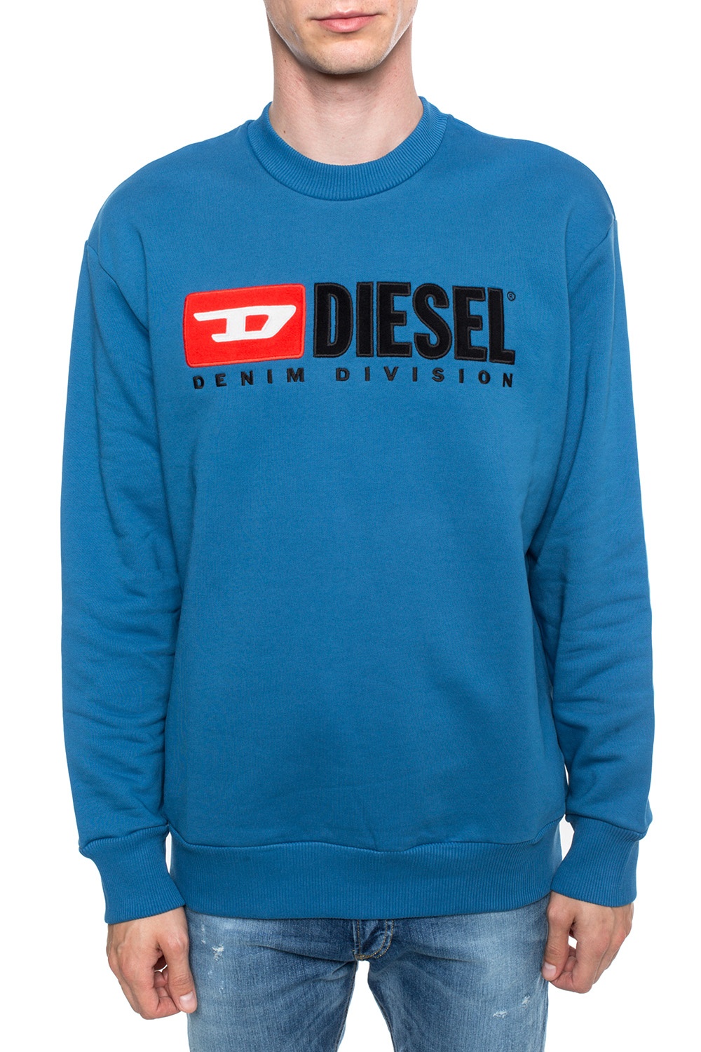 Diesel Jeans Mens S-Crew-Division Felpa Sweatshirt - Navy