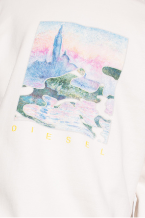 Diesel 'ellesse PLUS Voodo T-shirt met klein logo in wit
