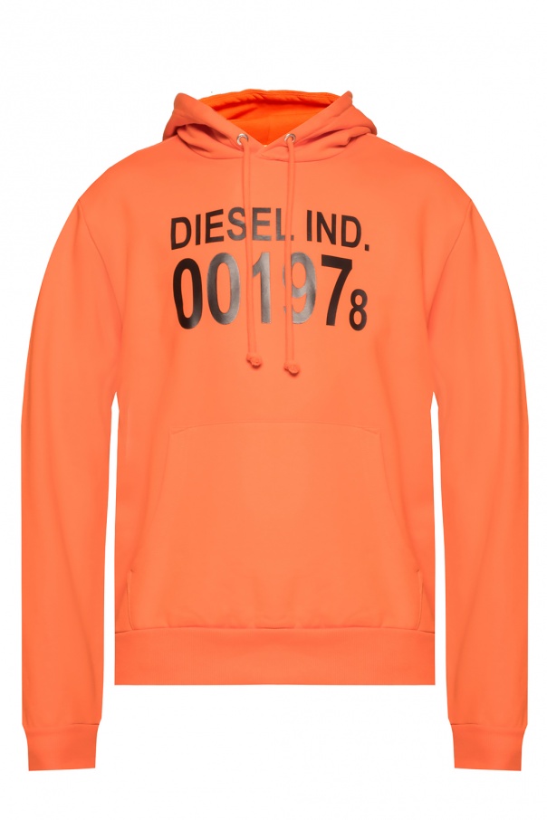 diesel hoodie orange