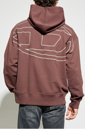 Diesel Hoodie `S-MACS-HOOD-MEGOVAL-D`