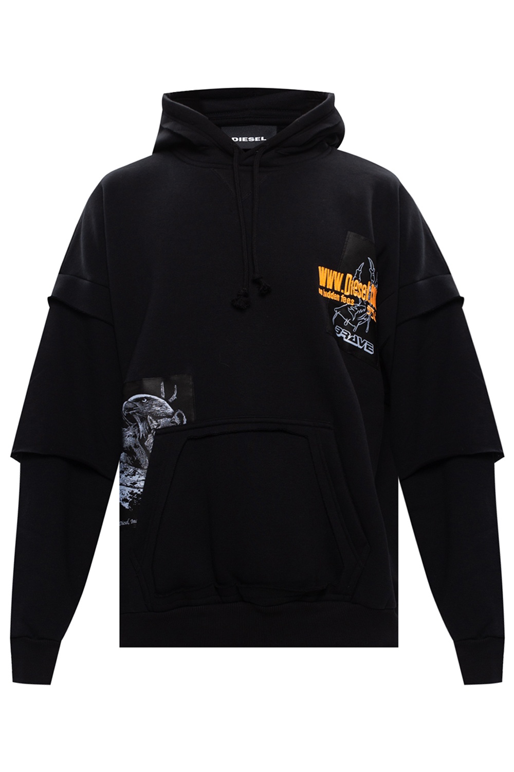 diesel patch hoodie