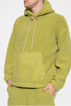Diesel Faux fur flannel hoodie