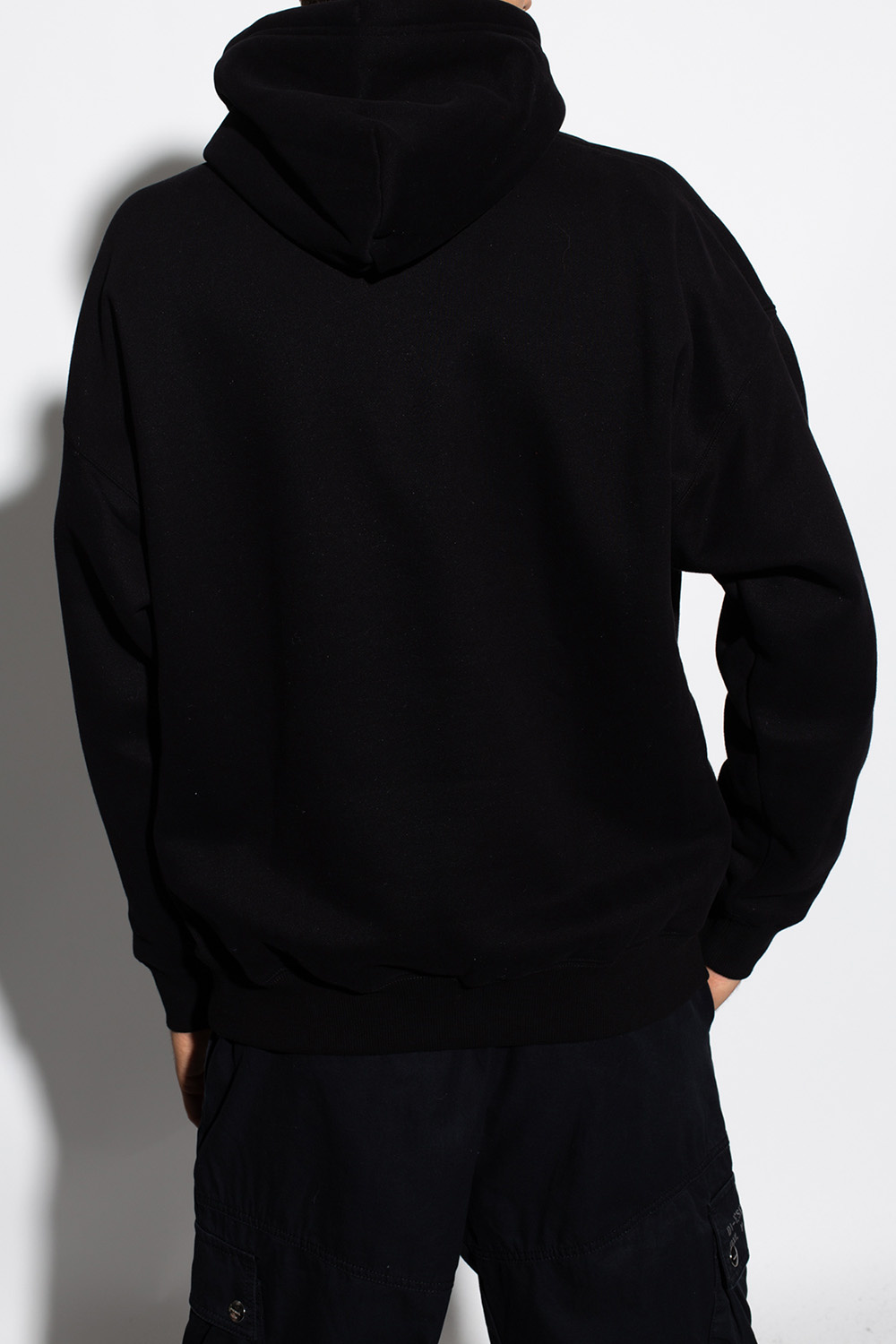 Diesel Polo Ralph Lauren Kidss Black Cotton Hoodie With Logo Print