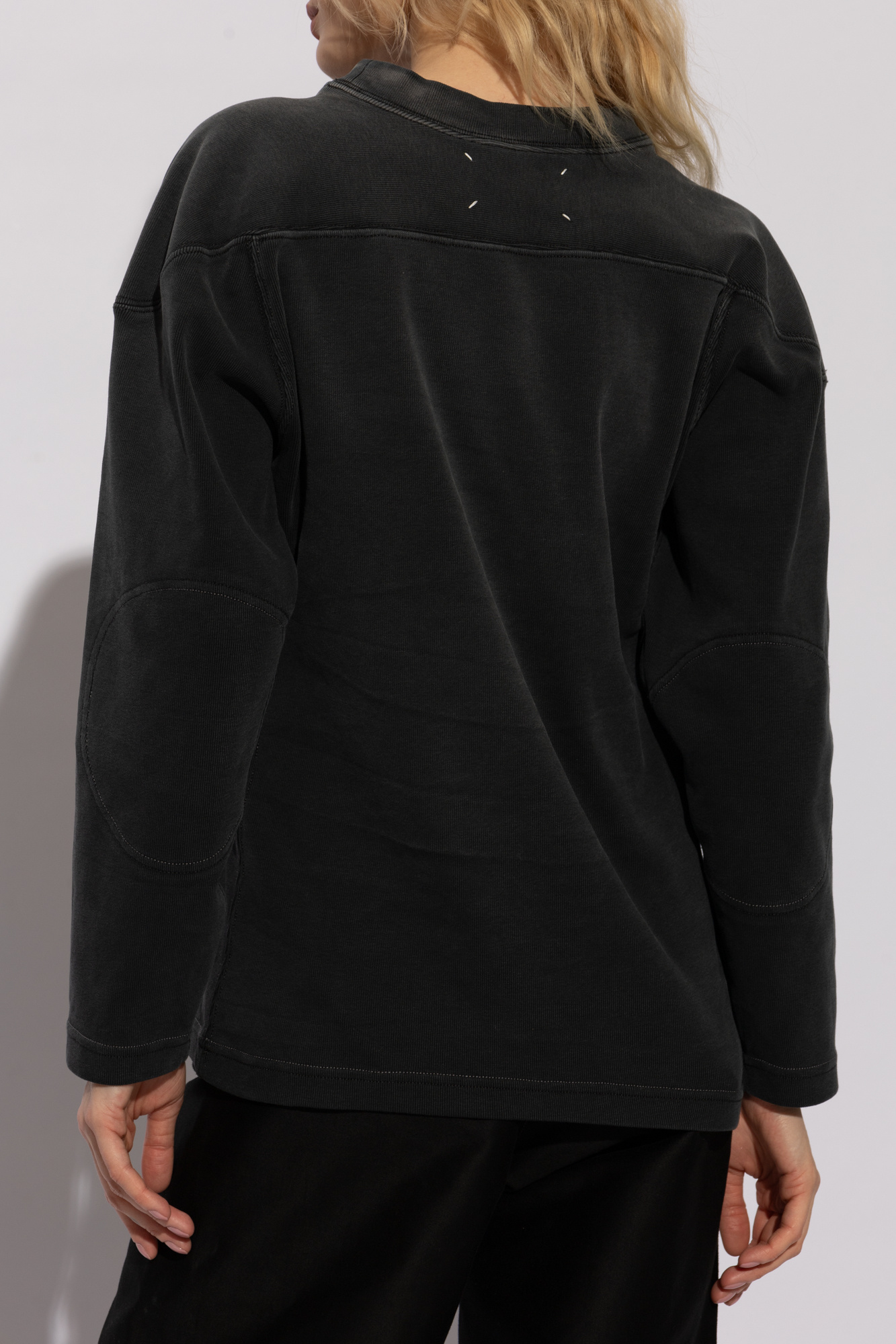 Maison Margiela Logo-embroidered lettering sweatshirt