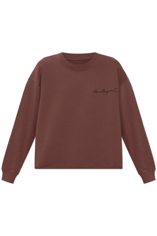 Sweatshirt with raw-edge finish od MM6 Maison Margiela