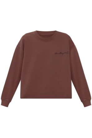 Sweatshirt with raw-edge finish