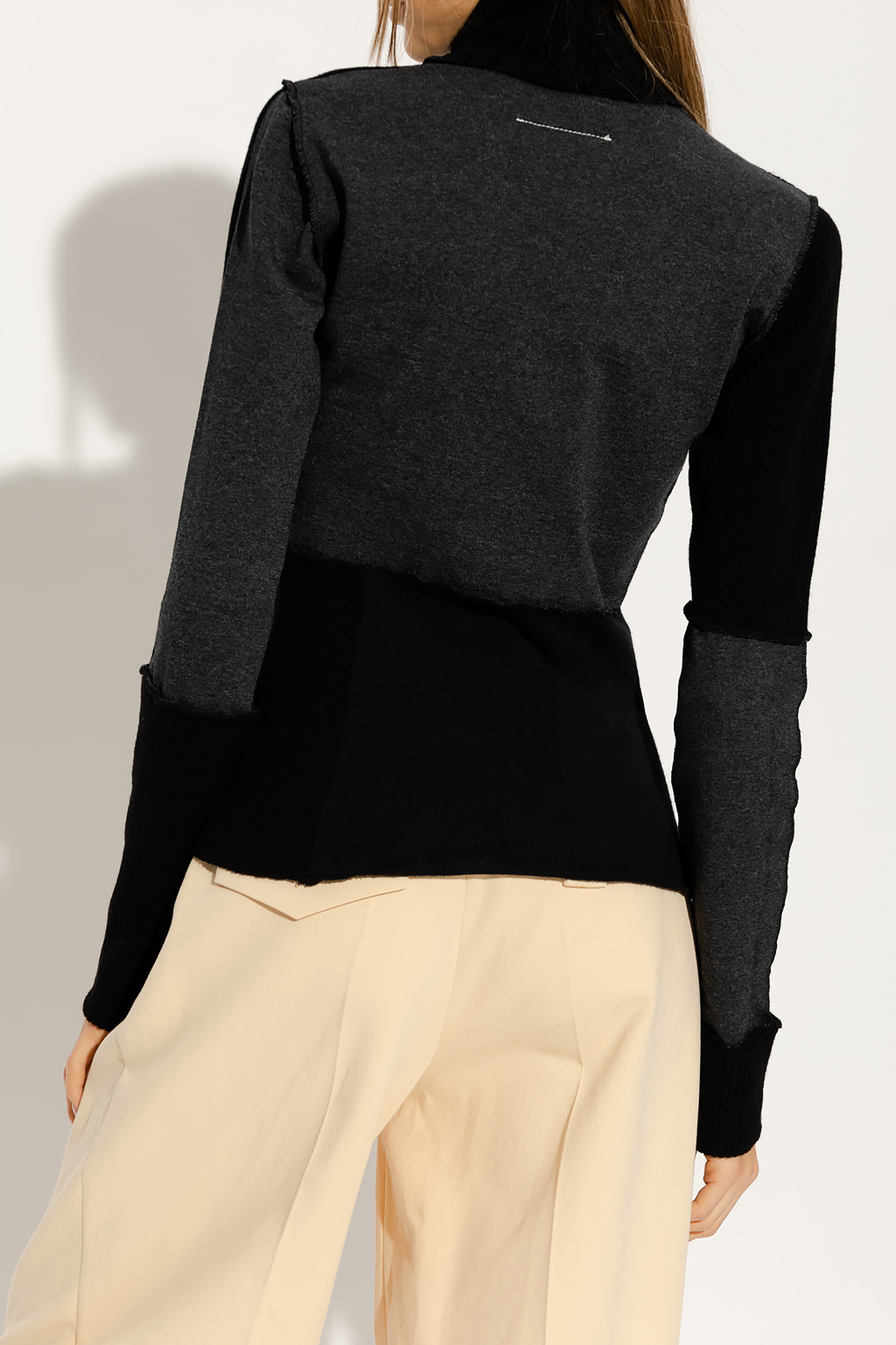 MM6 Maison Margiela Turtleneck sweater abstract with stitching details