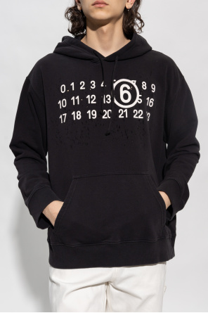 MM6 Maison Margiela knights hoodie with vintage effect
