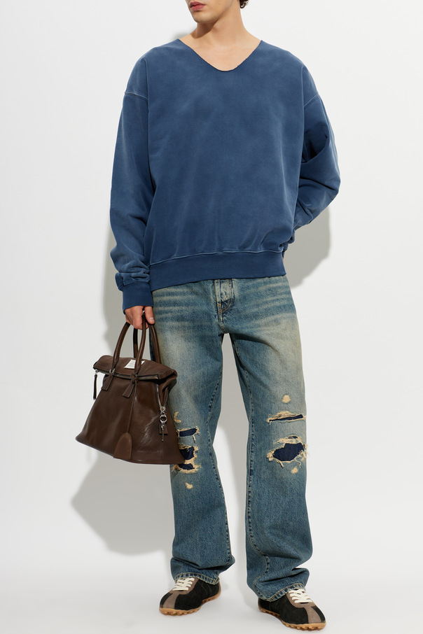 Maison Margiela Sudadera con acabado sin rematar