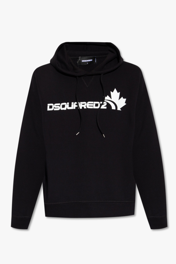 Dsquared2 Logo-printed bicolor hoodie