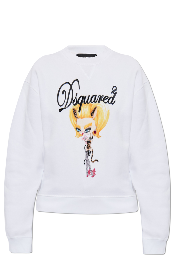 Sweatshirt with print and appliqués od Dsquared2