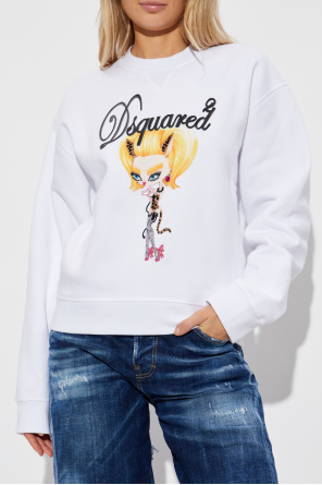 Dsquared2 Sweatshirt with print and appliqués