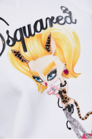Dsquared2 Sweatshirt with print and appliqués