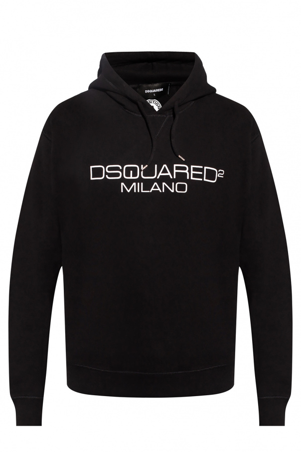 Dsquared2 logo-print pullover hoodie - Black