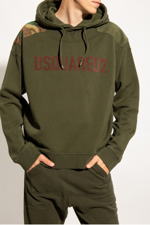 Dsquared2 hoodie short-sleeved with logo