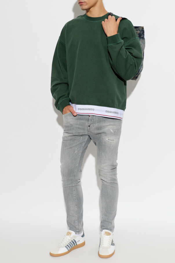 Dsquared2 Sweatshirt with sewn-in elastic with logo