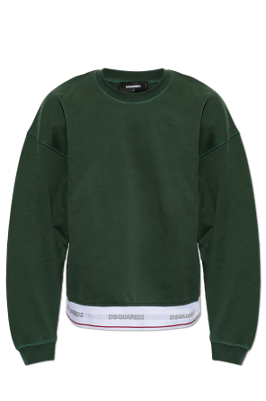 Sweatshirt with sewn-in elastic with logo