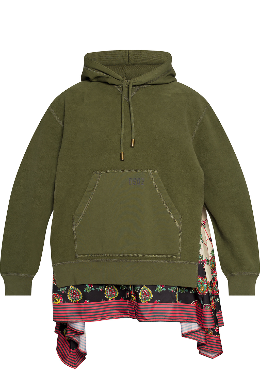 Dsquared2 Hoodie in contrasting fabrics