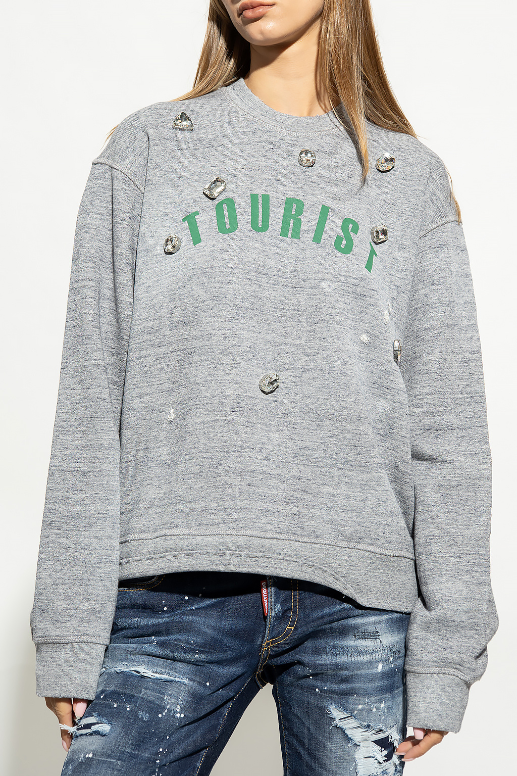 Dsquared2 goldbergh clarisse stretch jersey sweatshirt