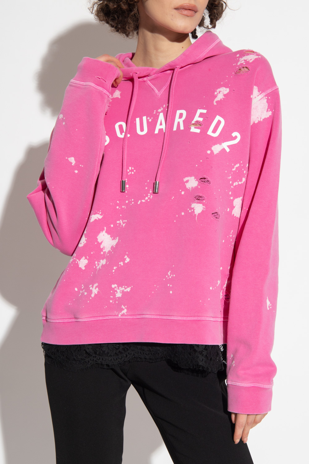 DSQUARED2 Logo Print Hoodie, Raspberry Pink – OZNICO