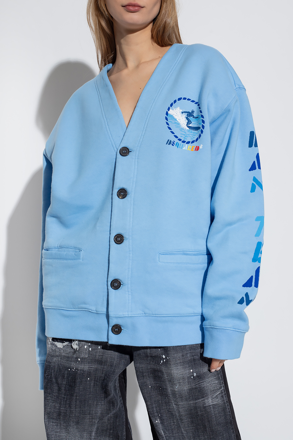 Dsquared2 Oversize cotton cardigan