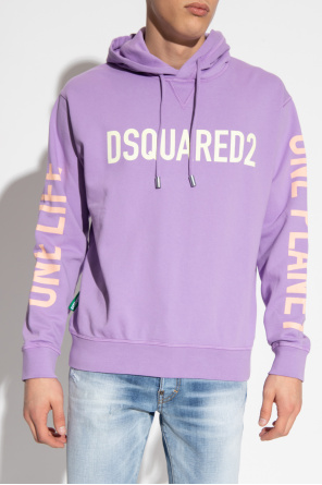 Dsquared2 Hoodie V-hals with logo print