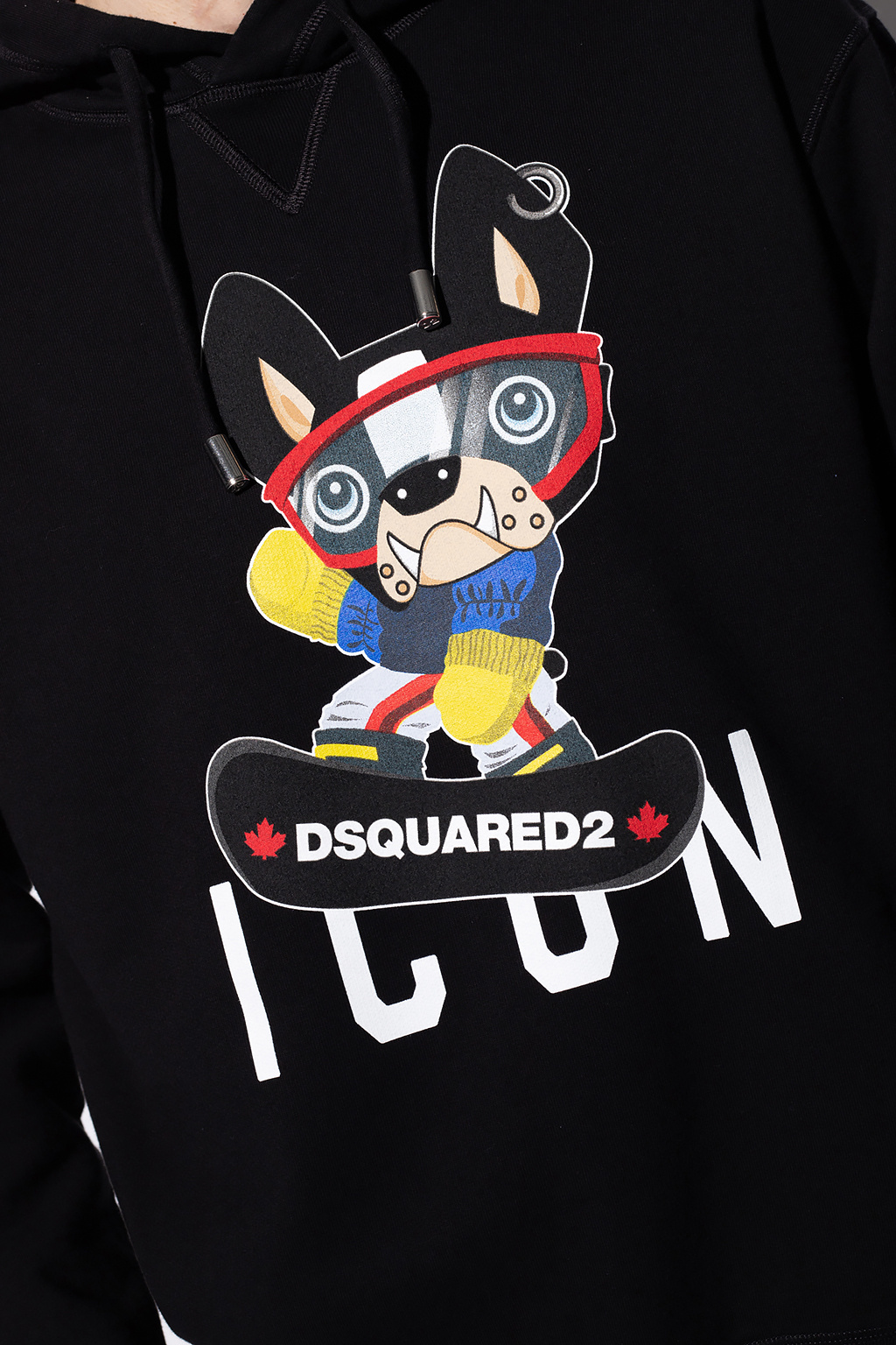 Dsquared2 Logo-printed bear hoodie