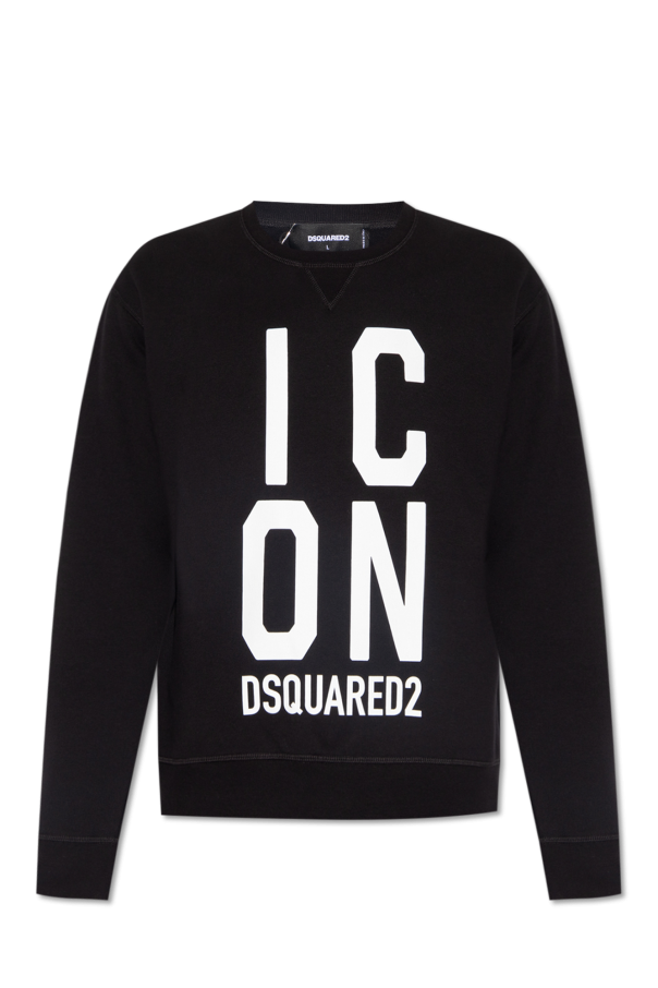 Dsquared2 Champion script logo cut and sew sweatshirt Just in white and navy