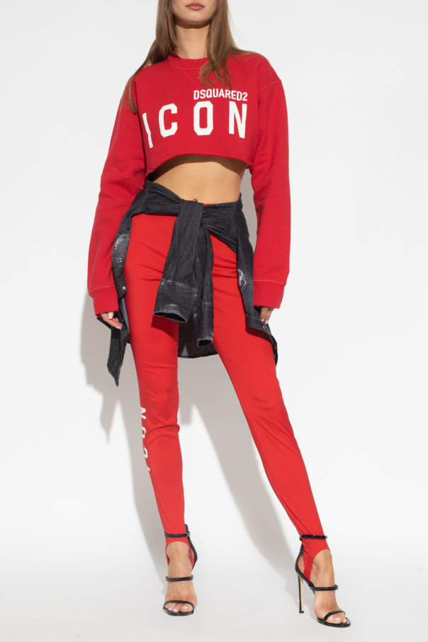 Dsquared2 Cropped sweatshirt cropped with logo