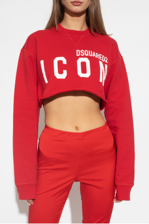 Dsquared2 Cropped sweatshirt cropped with logo