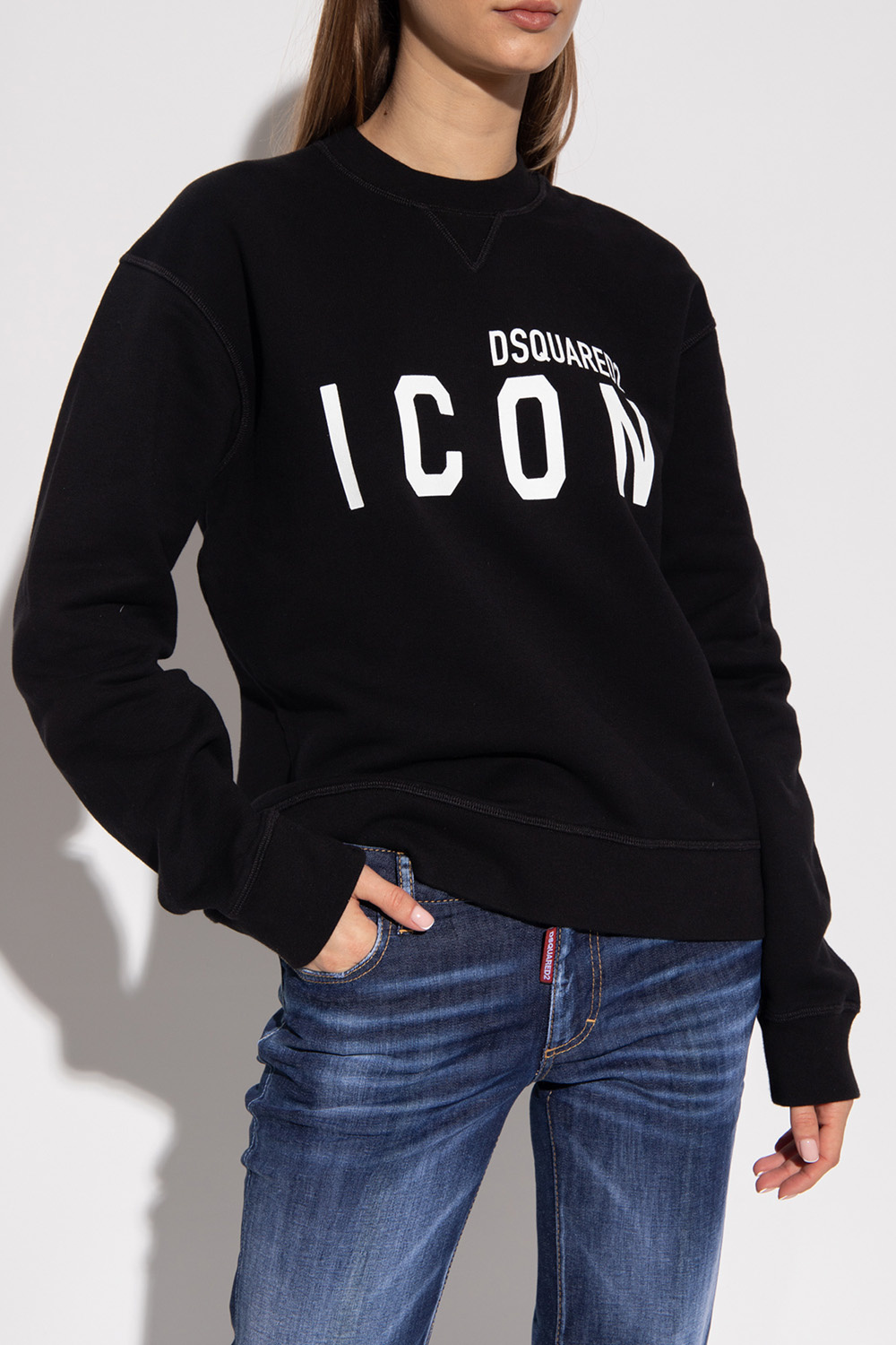 Dsquared2 Peace Out Brushed Hacci Jersey logo-patch sweatshirt