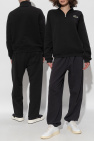 Lacoste BLACK Sweatshirt with stand-up collar