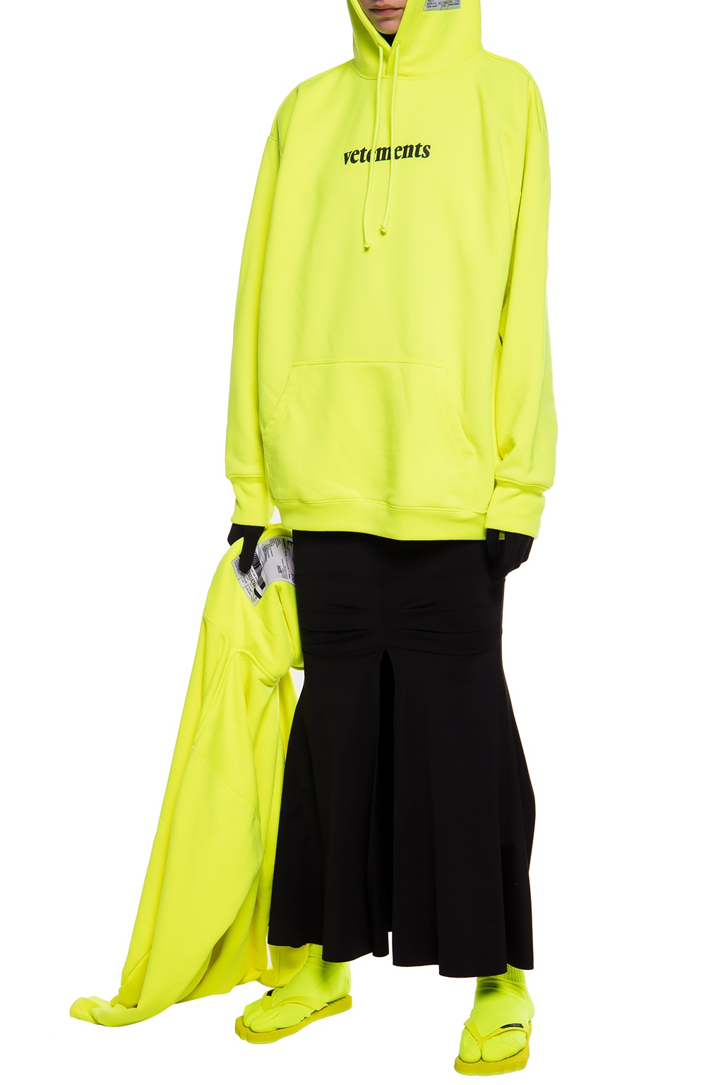 vetements hoodie yellow
