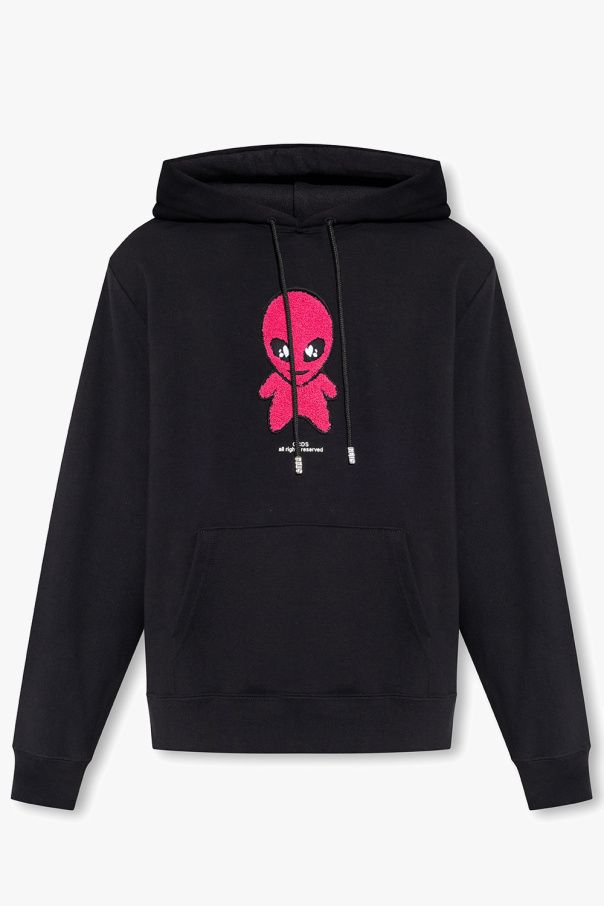 Gcds Kids logo-patch pullover hoodie - Pink