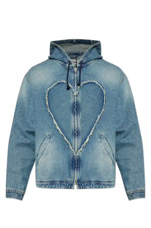 Denim jacket with hood