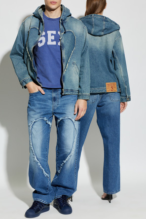 CARNE BOLLENTE Denim jacket with hood