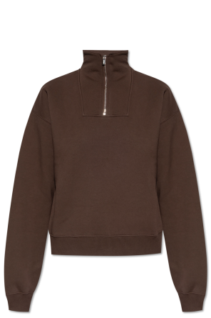 Sweatshirt with stand-up collar