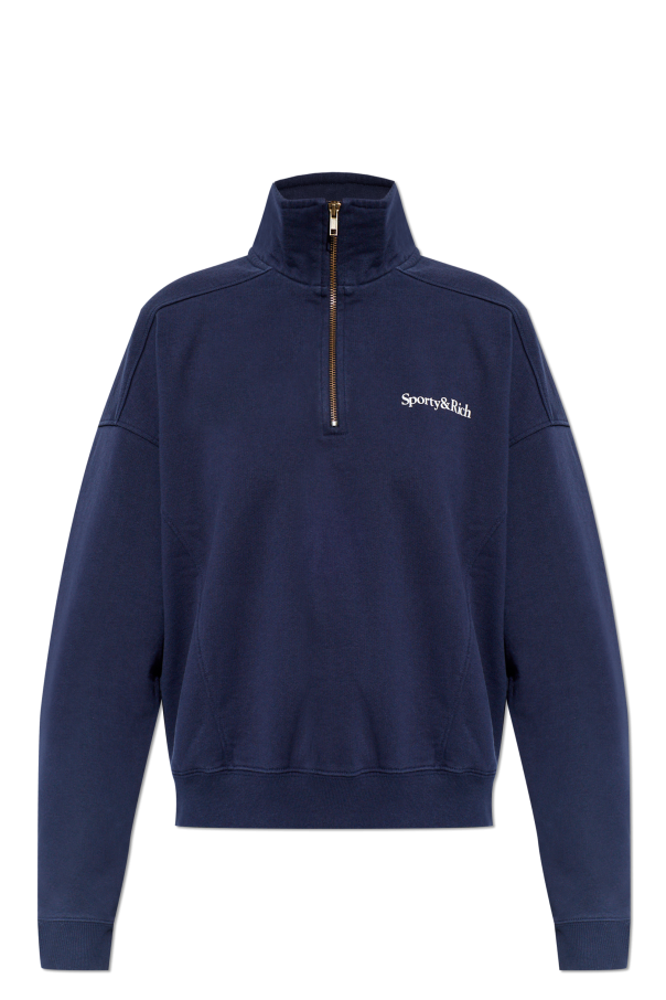Sweatshirt with stand-up collar od Sporty & Rich
