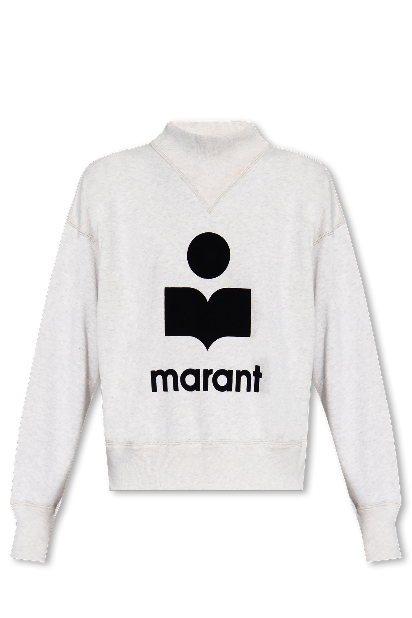 Isabel Marant Étoile Leather Sweatshirts In Gray